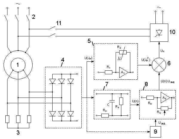 Динамическое торможение кранового двигателя с фазным ротором схема